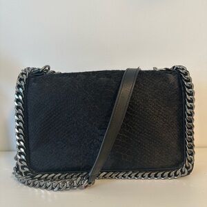 Black Chain-Trimmed Women's Bag